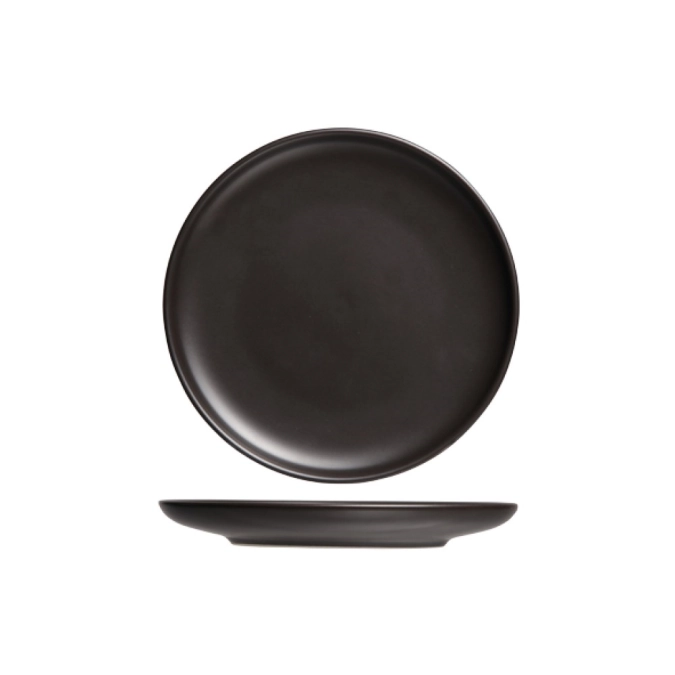 Okinawa black assiette plate d30.4xh2.6