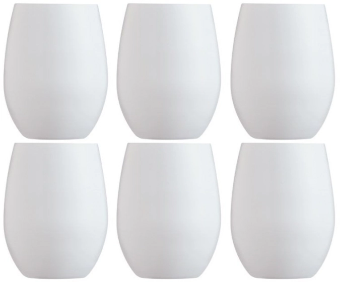 Primary Wasserglas weiss, 36 cl, 6er Set