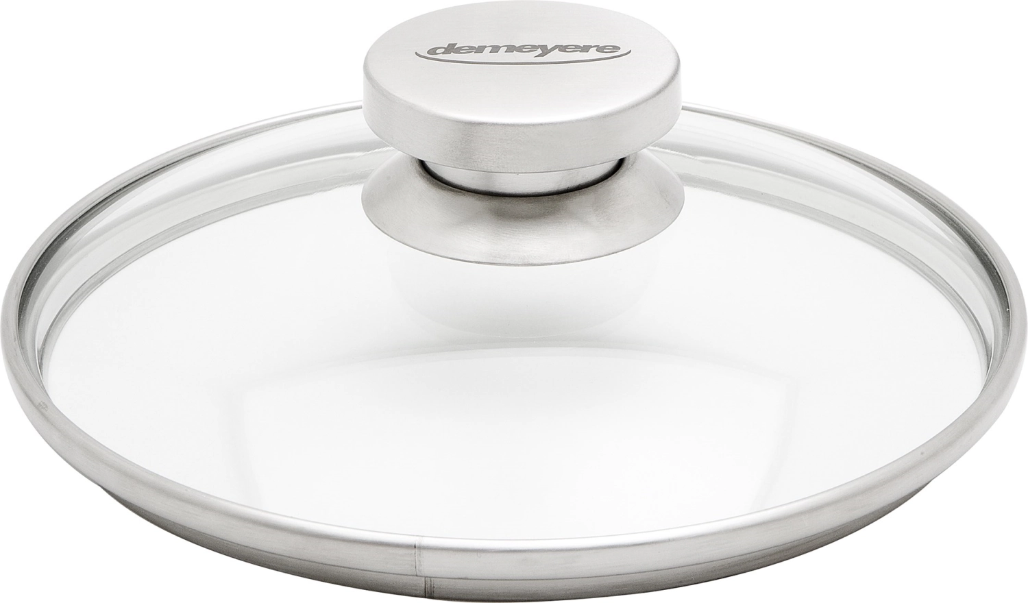Couvercle en verre avec anneau en acier inoxydable 26cm