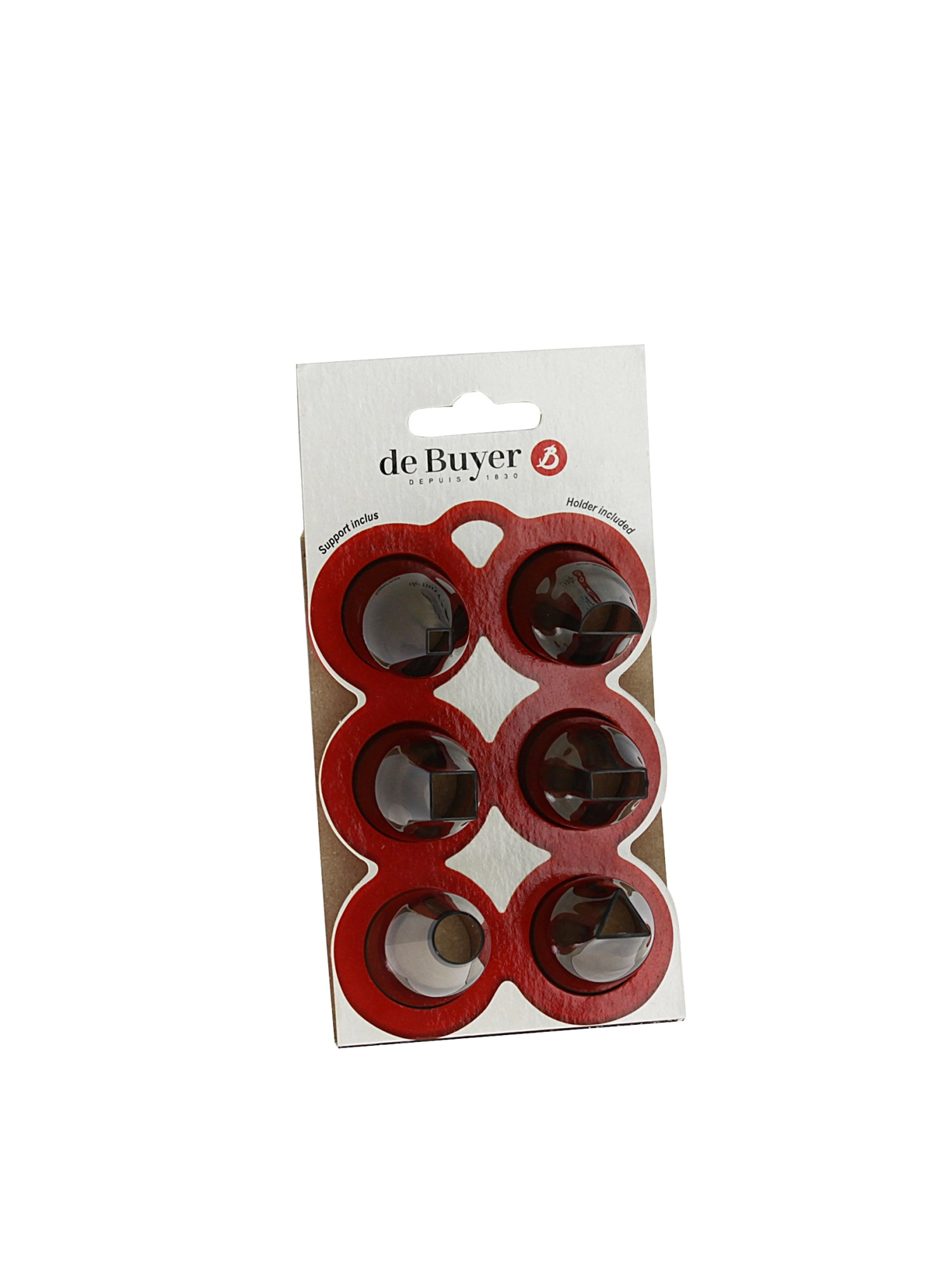 Coffret geo: 6 douilles tritan et support