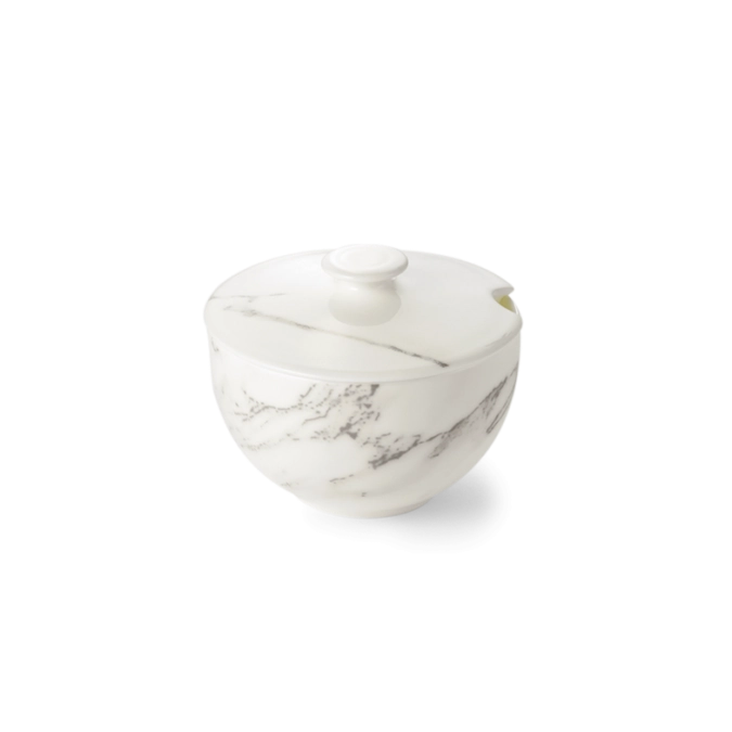 Carrara Zuckerdose rund