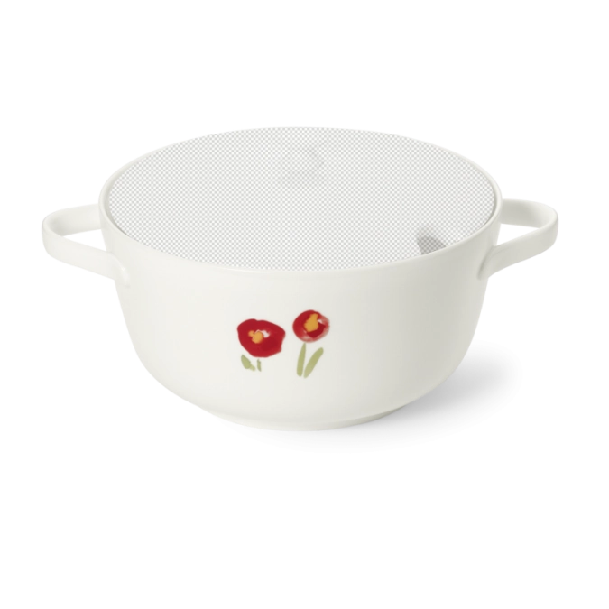 Impression Partie inférieure de terrine coquelicot