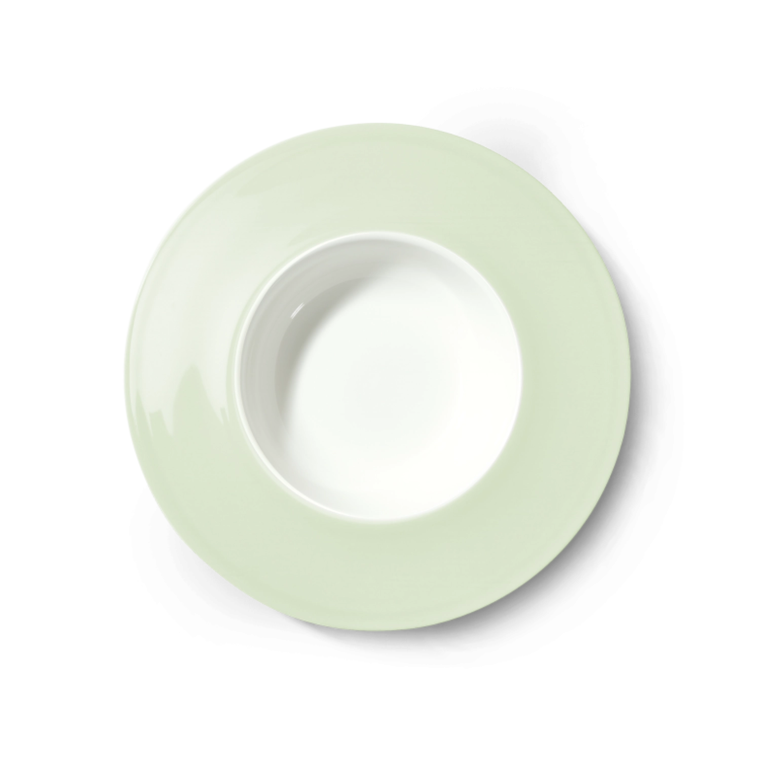 Assiette creuse pastel bord large 26 cm kaki