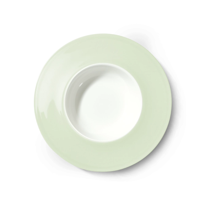 Assiette creuse pastel bord large 26 cm kaki