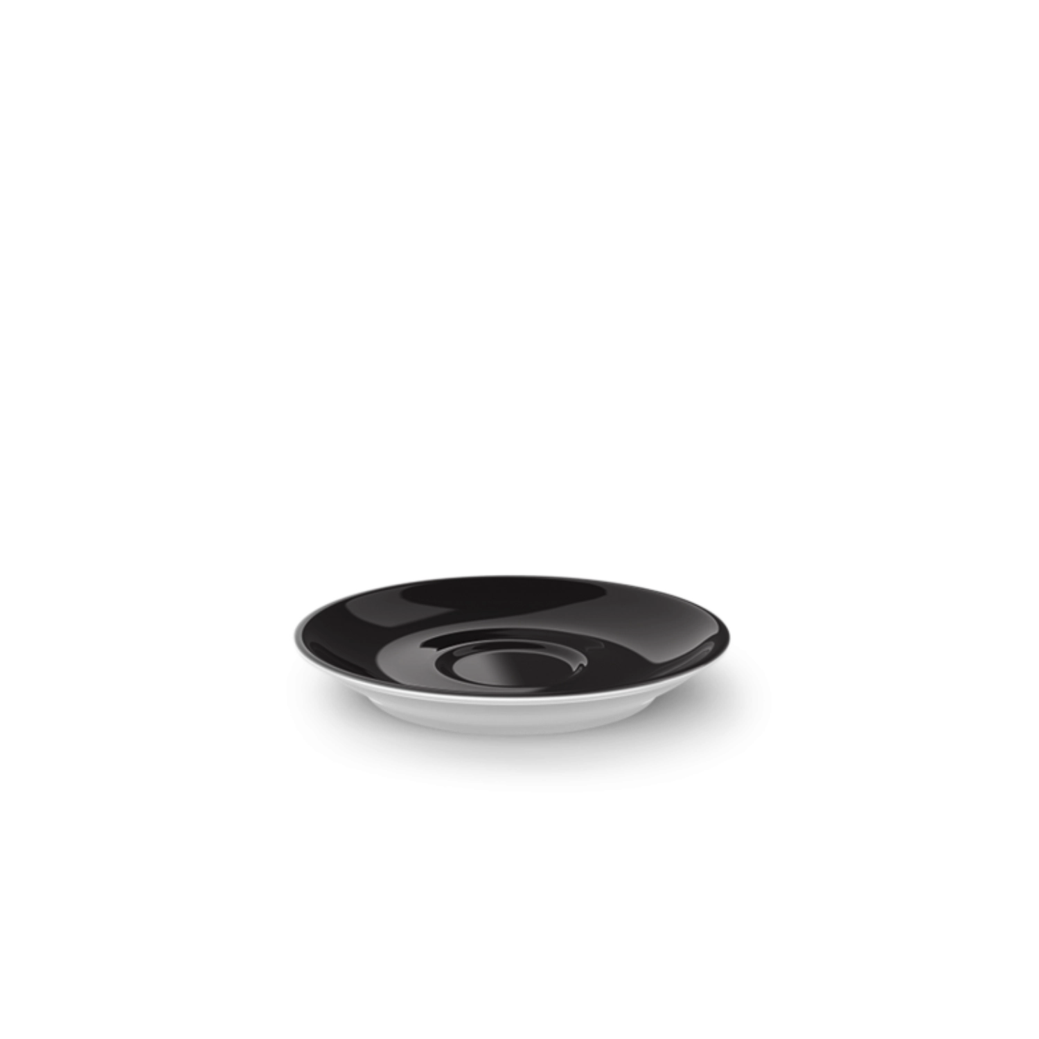 Solid Color Espresso Soucoupe classico noir