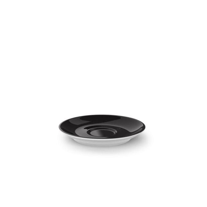 Solid Color Espresso Soucoupe classico noir