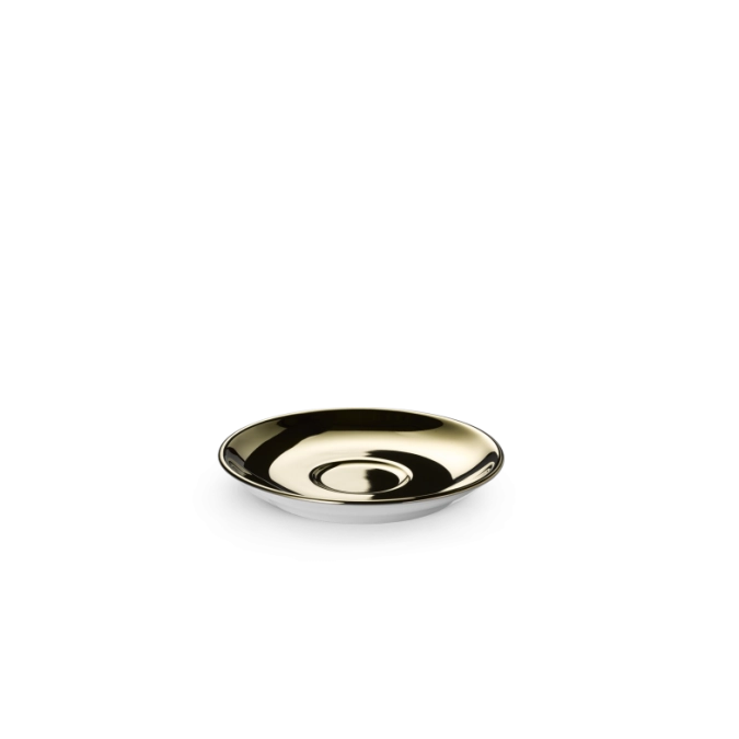 Solid Color Espresso Soucoupe classico or