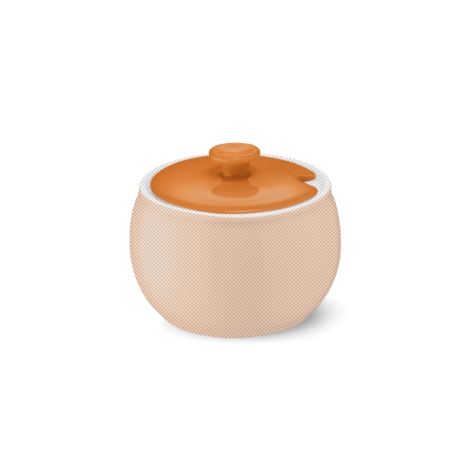 Solid Color Deckel Zuckerdose