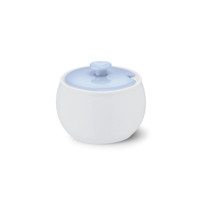 Solid Color Deckel Zuckerdose