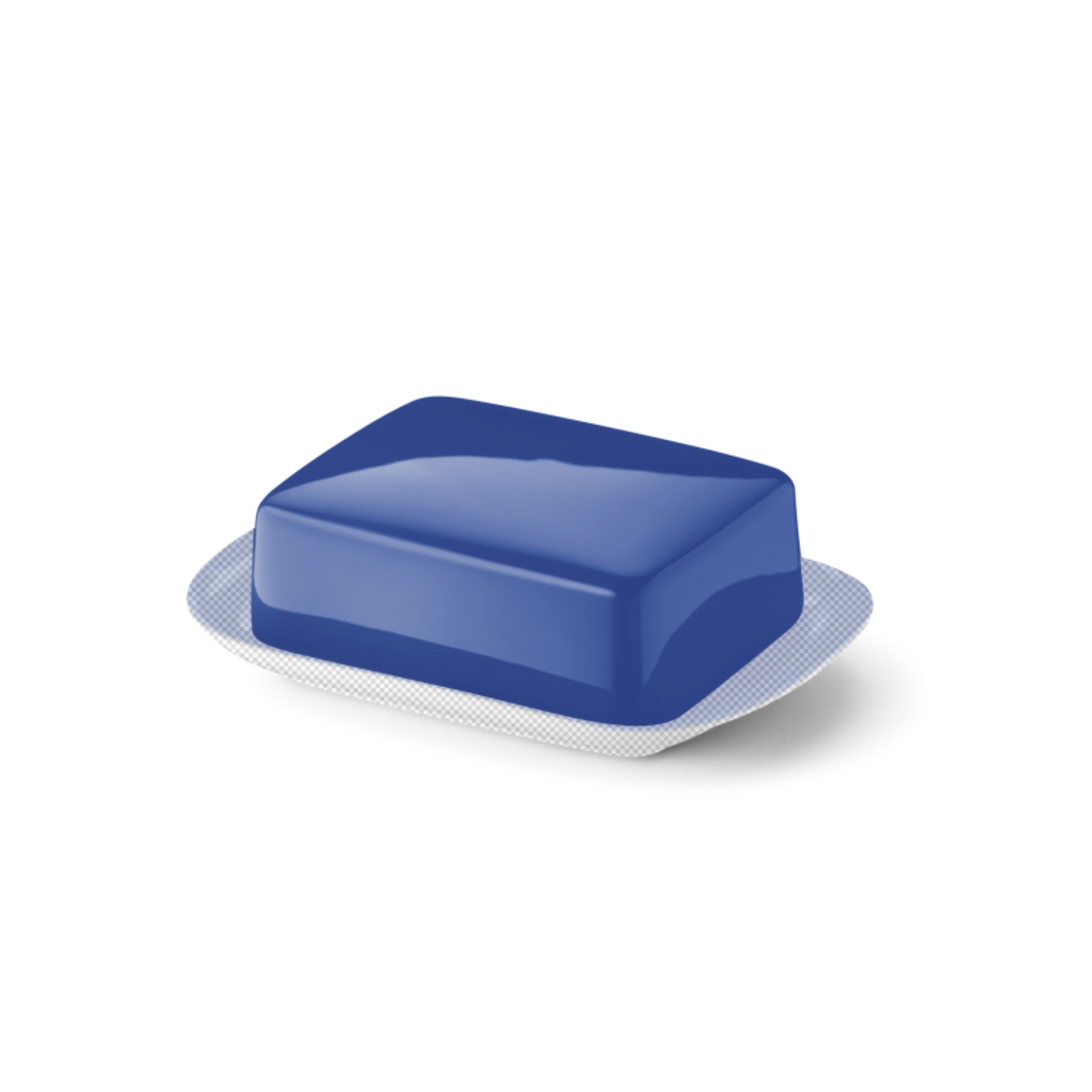 Solid Color Butterdose supérieur bleuet