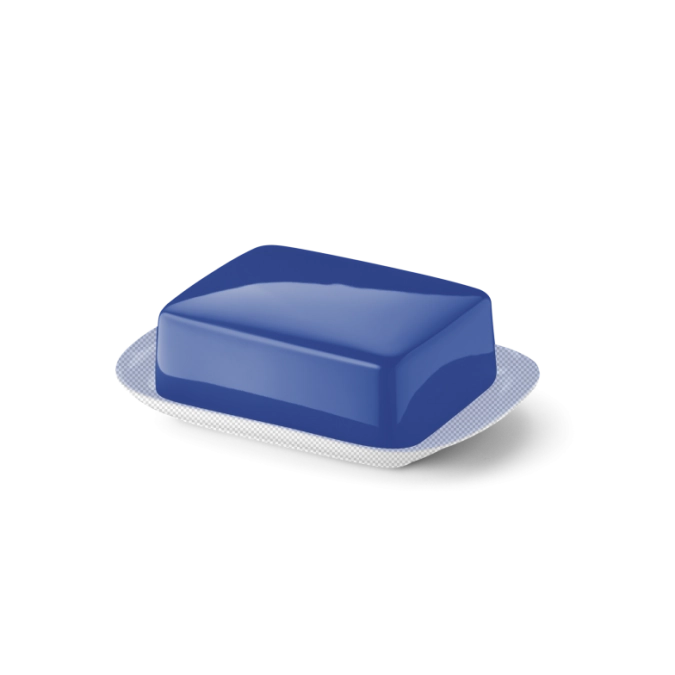 Solid Color Butterdose supérieur bleuet