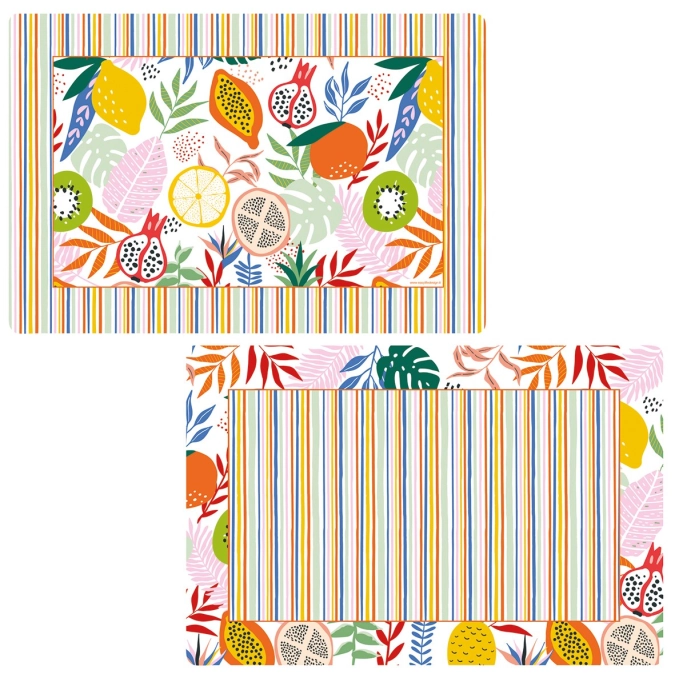 Tutti frutti set de table double face 45x30cm