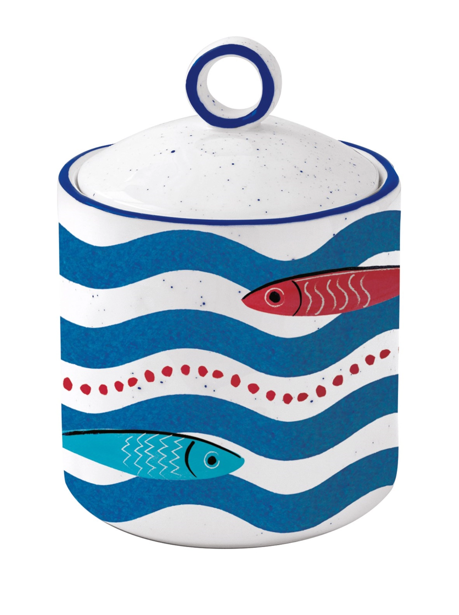 Boîte de rangement Porcelaine D9x13hcm Sardines Party