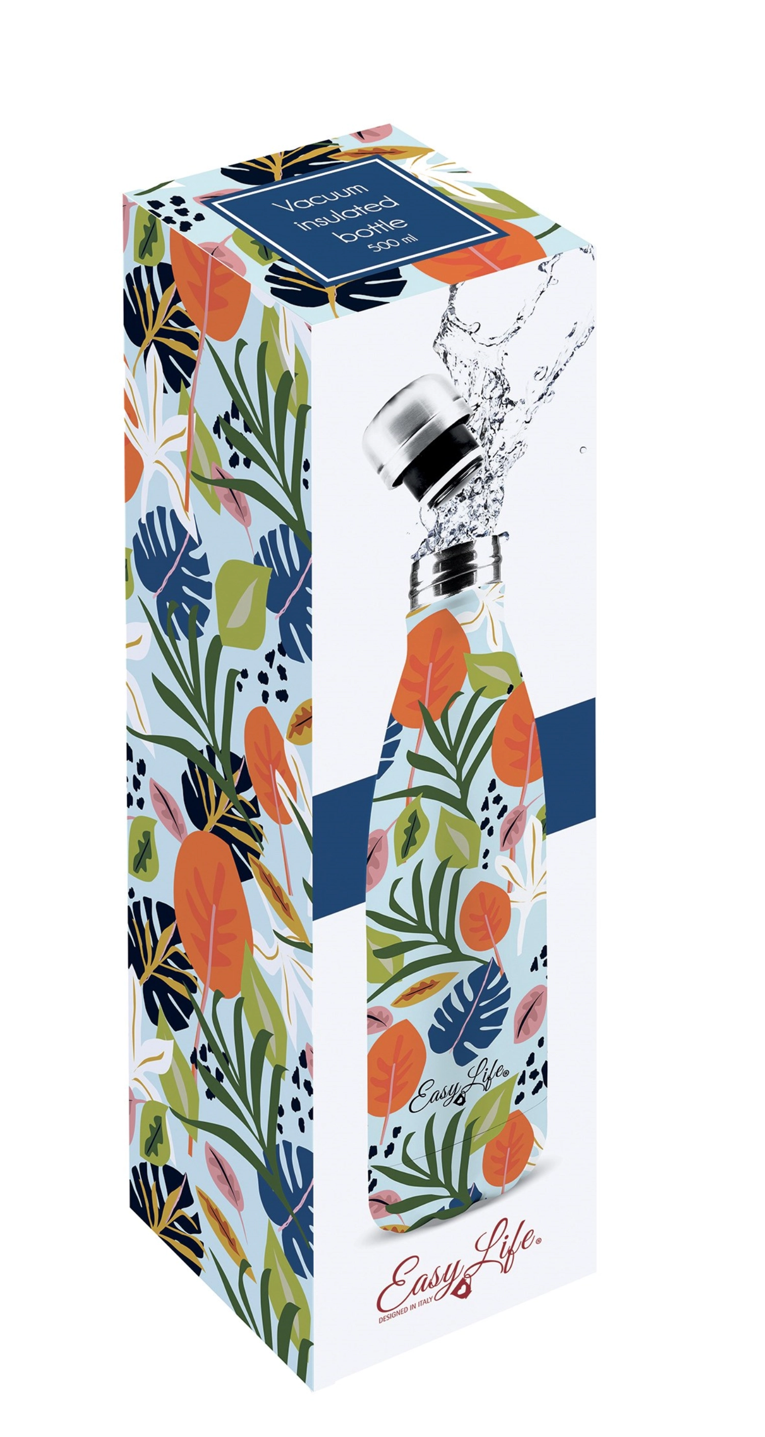 Gourde isolante double 500ml, tropical vibes