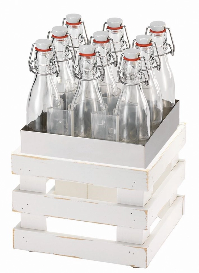 Set RAISER Boissons Pied en L vintage blanc, 9 pces.