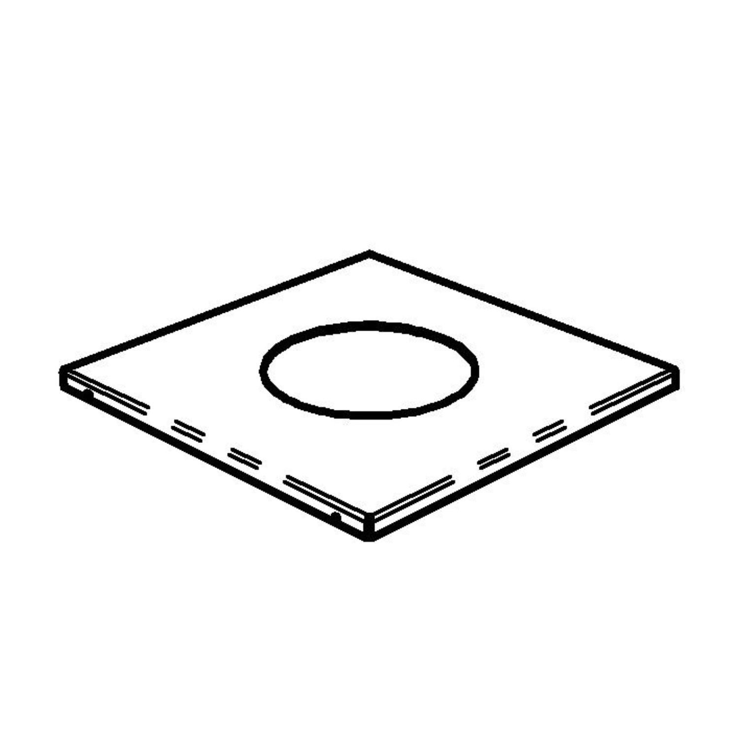 RAISER Dekorplatte, schwarz für Bowl M 23x23