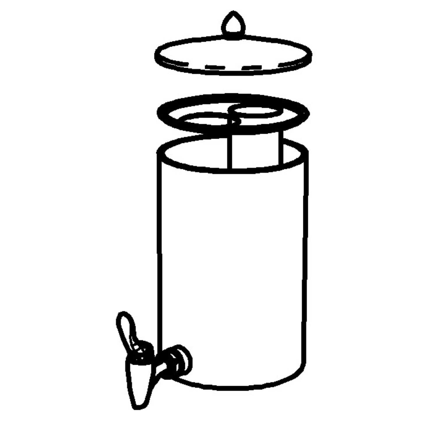 Récipient de réapprovisionnement en acier inoxydable 5l avec