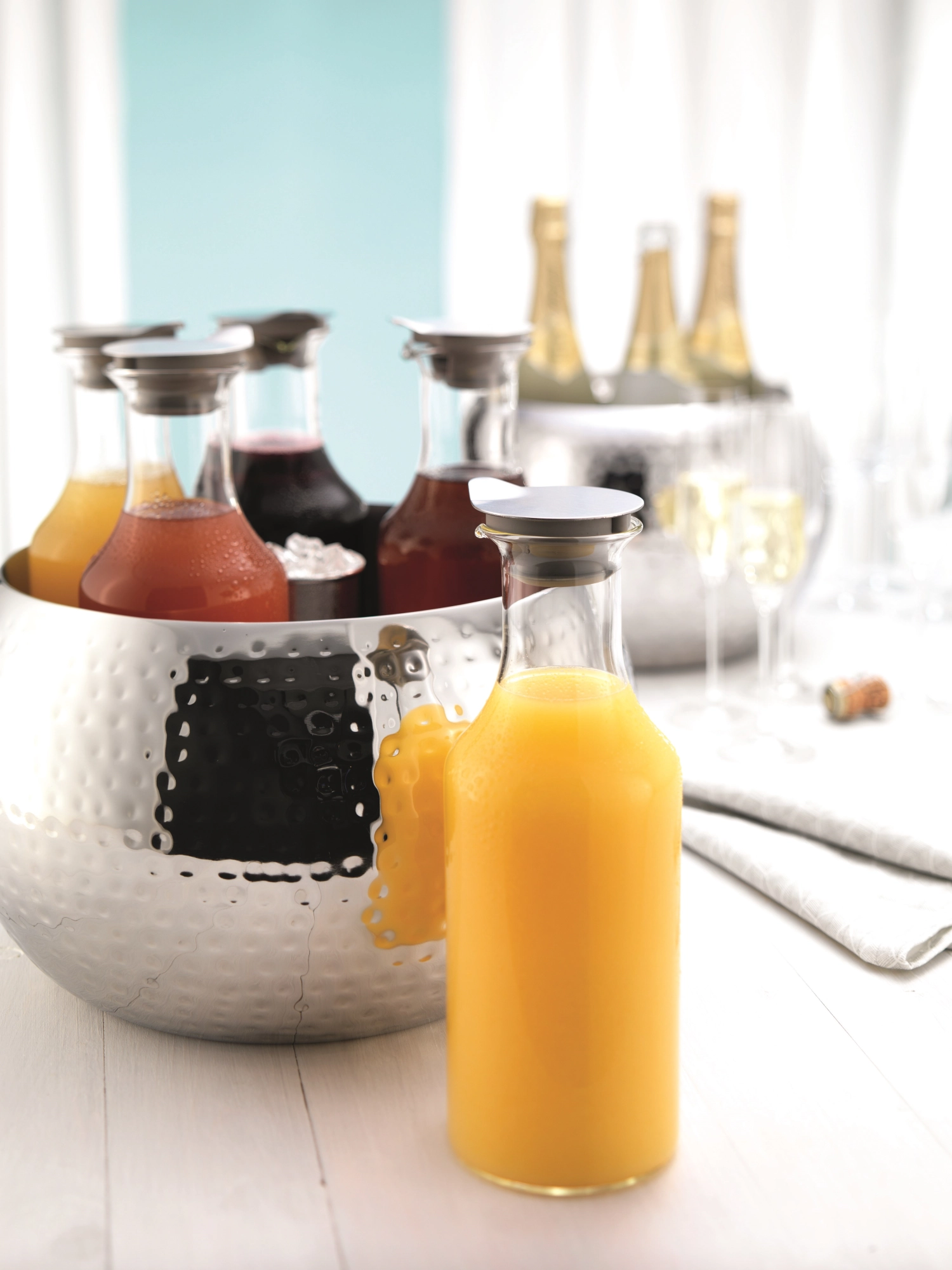 CARAFINE Set de boissons Triplet martelé 3x1.2L, carafe en p