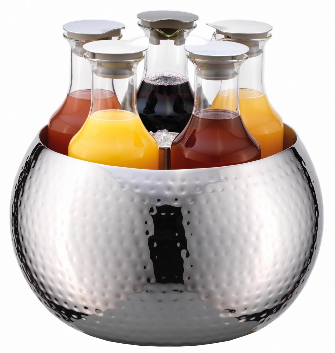 Carafine coffret boissons quintet martelé 5x1.2l carafe art.