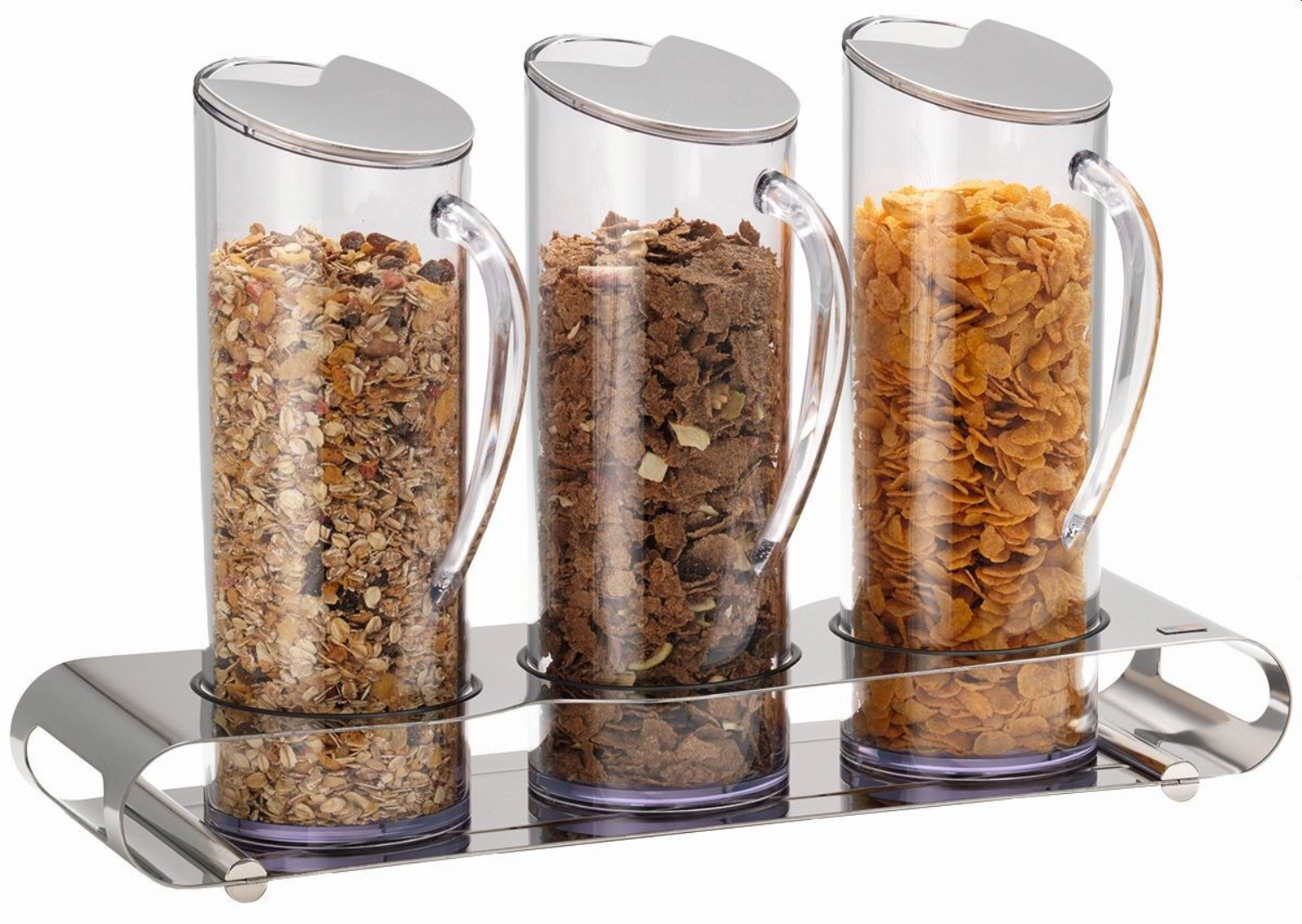 UNISON Müslibar Trio 3x1.5l, Edelstahlstandfuss