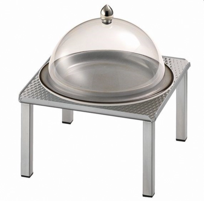 RAISER Plateau rond 23x23 gris M-Pied St-Steel