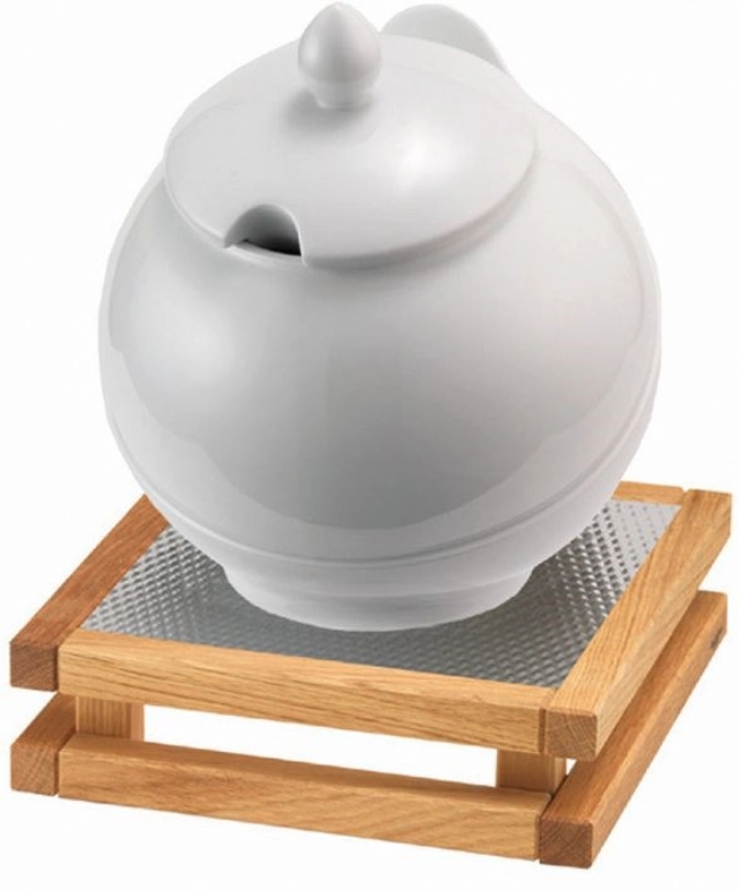 RAISER Buffet Bowl Maxi 23x23 blanc S Pied en chêne