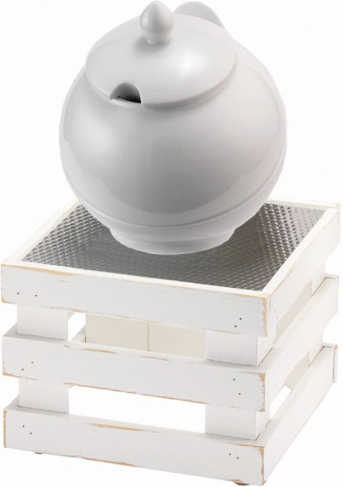 RAISER Buffet Bowl Med. 23x23 blanc Pied L Vintage Whit