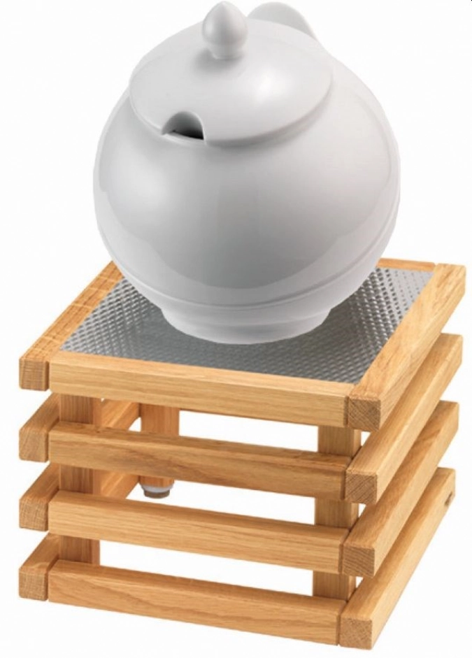 RAISER Buffet Bowl Med. 23x23 blanc L Pied en chêne