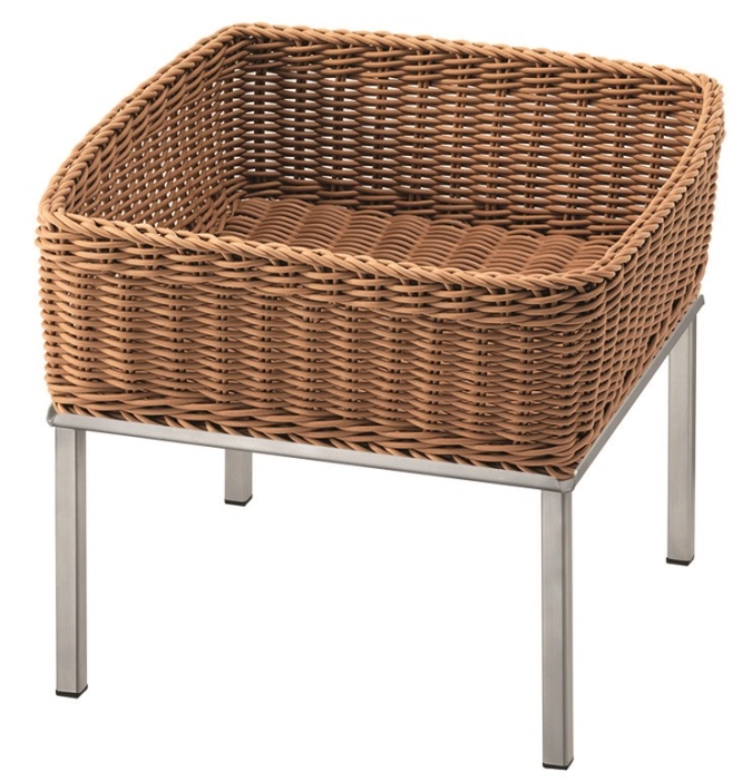 RAISER Corbeille à pain 33x33cm beige Pied L Steel Corbeille