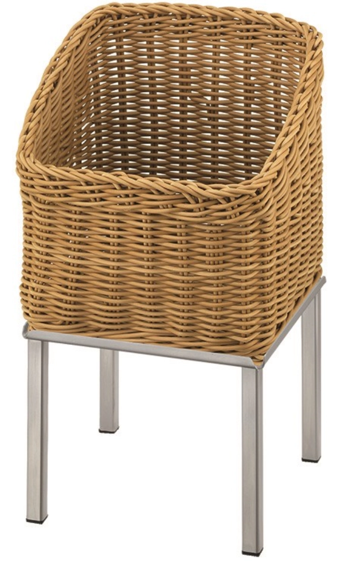 RAISER Corbeille à pain 23x23cm beige L-pied St. Steel Corbe