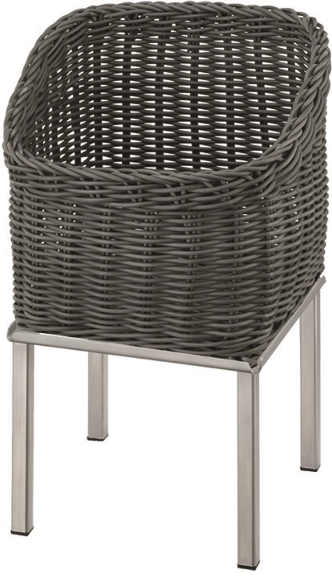 RAISER Corbeille à pain 23x23cm grey Pied en L Panier en aci