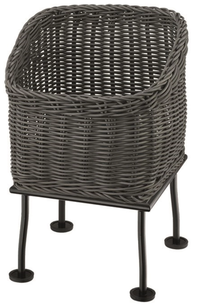 RAISER Corbeille à pain 23x23cm grey Pied en L Black Steel C