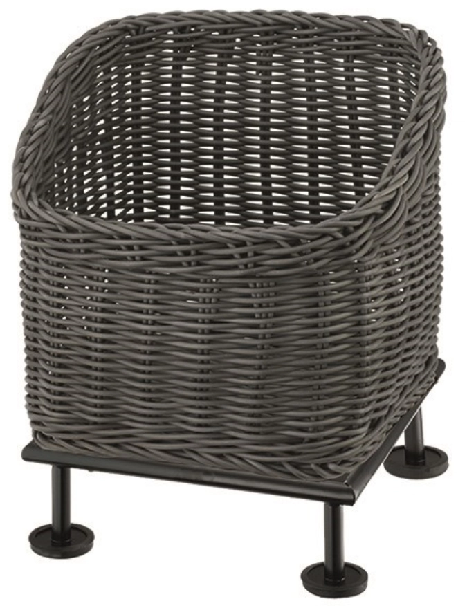 RAISER Corbeille à pain 23x23cm grey Pied en S Black Steel C