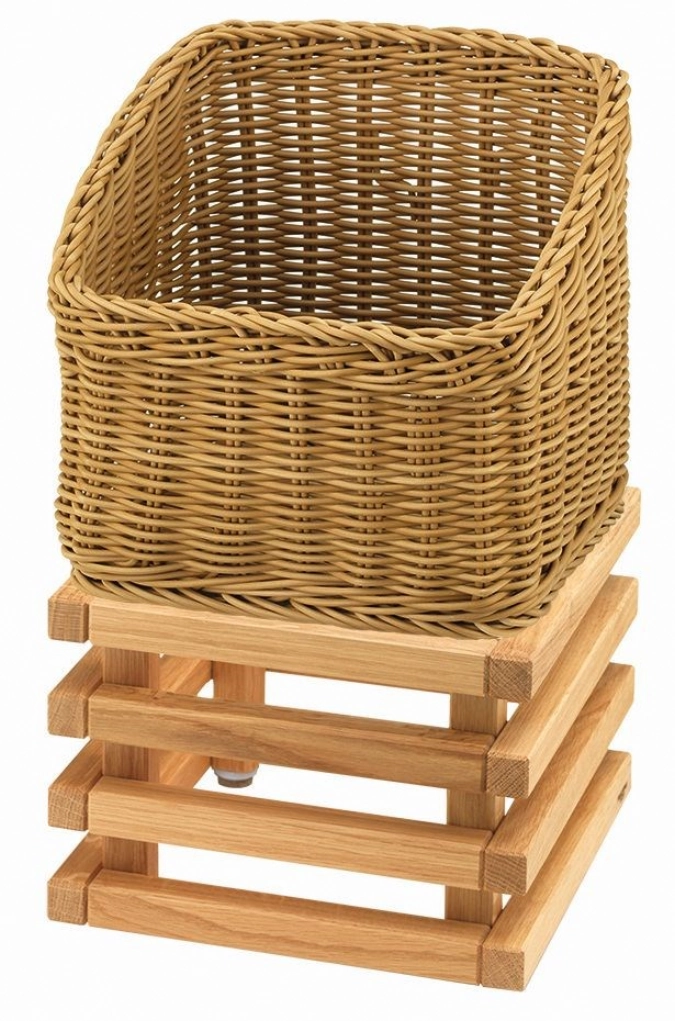 RAISER Panier à pain 23x23 beige 6.5L L Pied en chêne