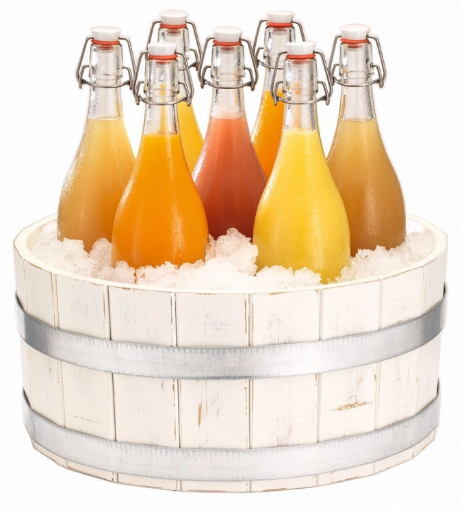 CARAFINE Set à boissons Septet Vintage 7 bouteilles à étrier