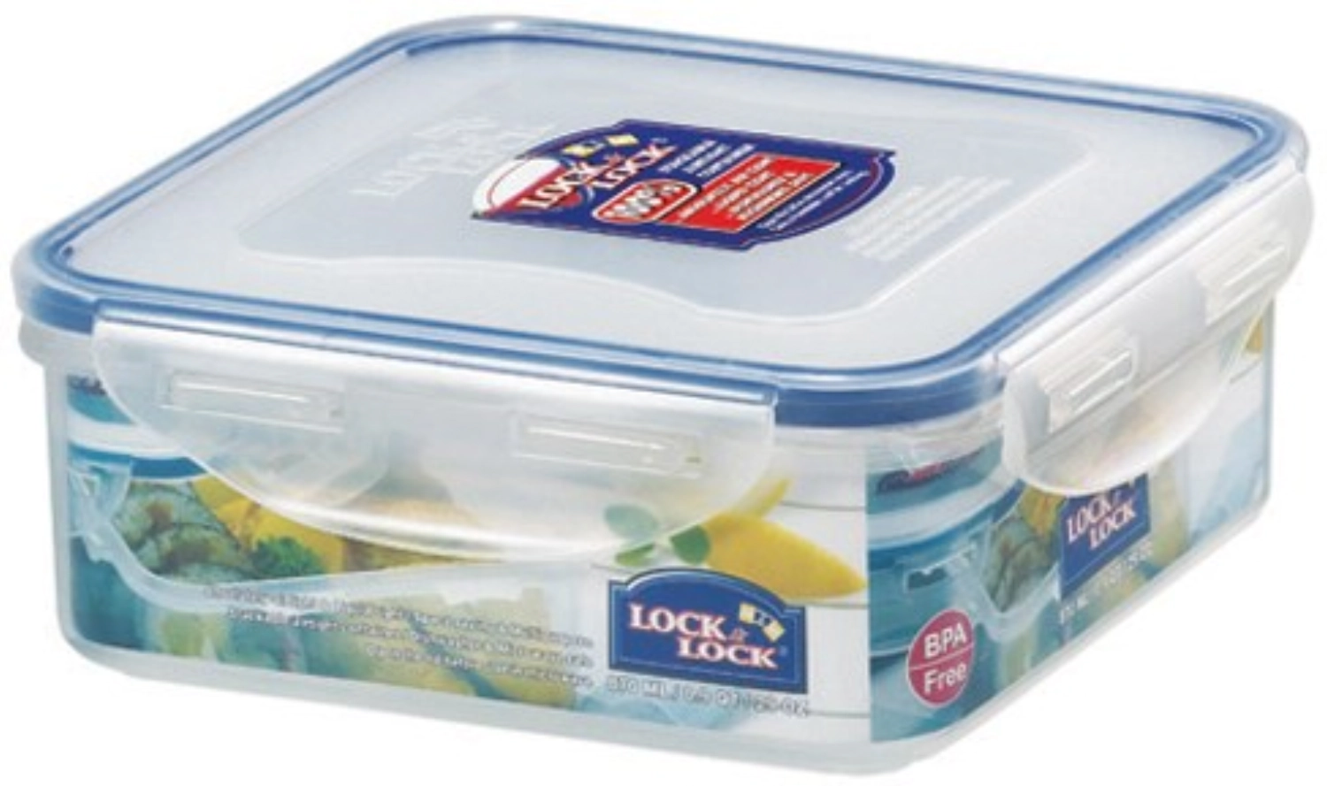 Boîte à provisions carrée 0.87lt 15.5×15.5×6cm