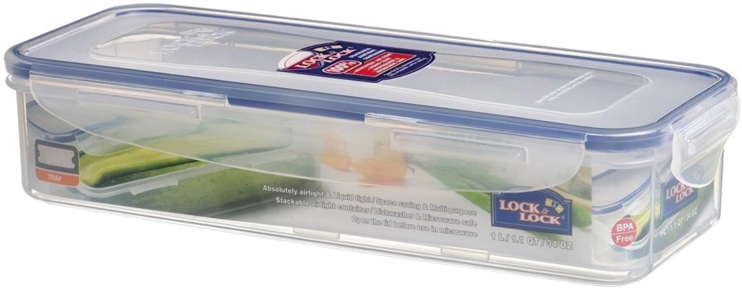 Boîte à provisions 1lt avec insert égouttoir 27.8x11.5x6cm