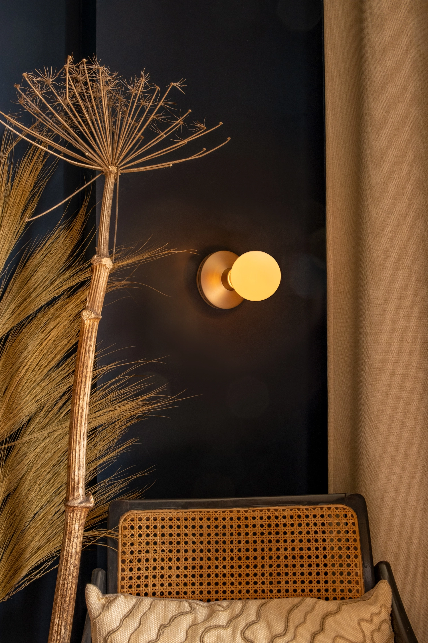 Humble bee mur lumière or rose givré 18x12cm