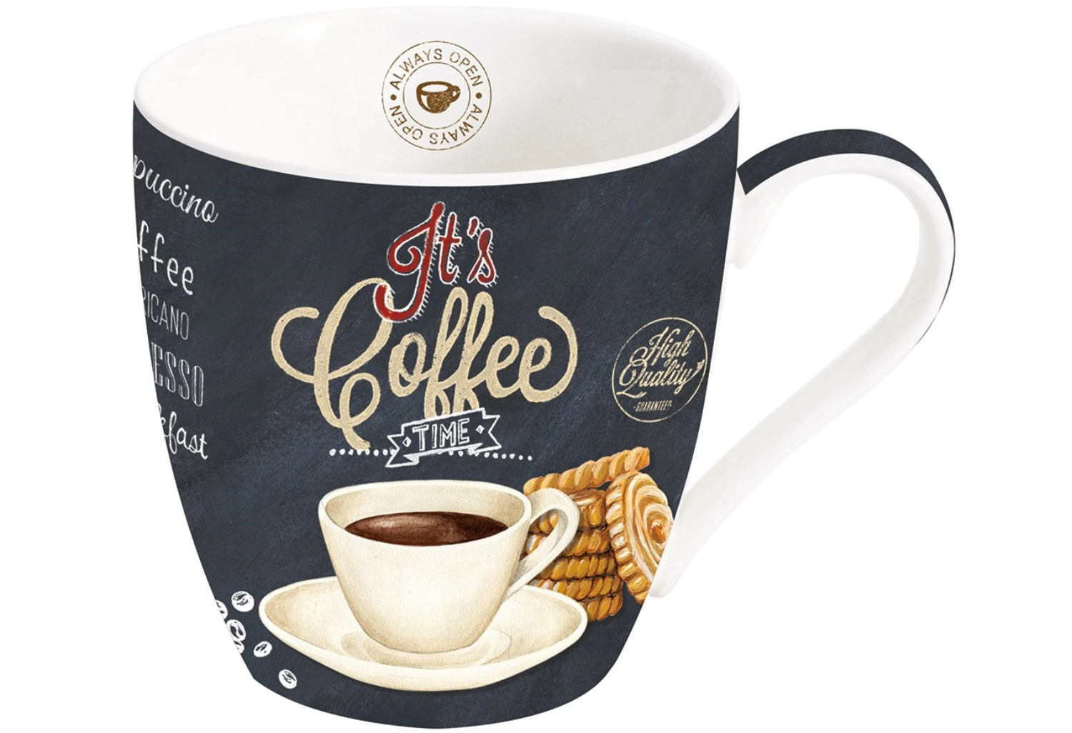 Its coffee time Porzellanbecher in Geschenkbox, 350ml