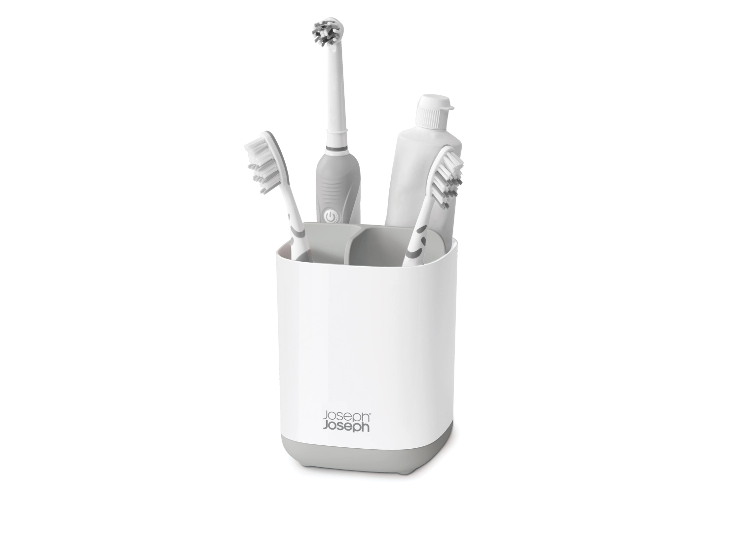 Easystore porte-brosse à dents, blanc gris, 8.4x8.4x12.7 cm