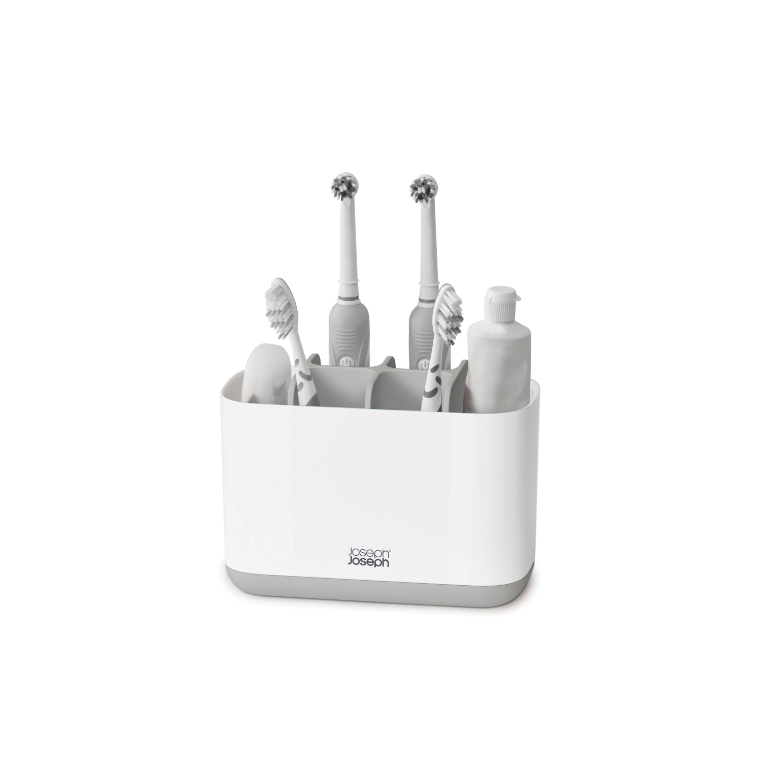 Easystore porte-brosse à dents, blanc gris, 16.8x8.4x12.6cm