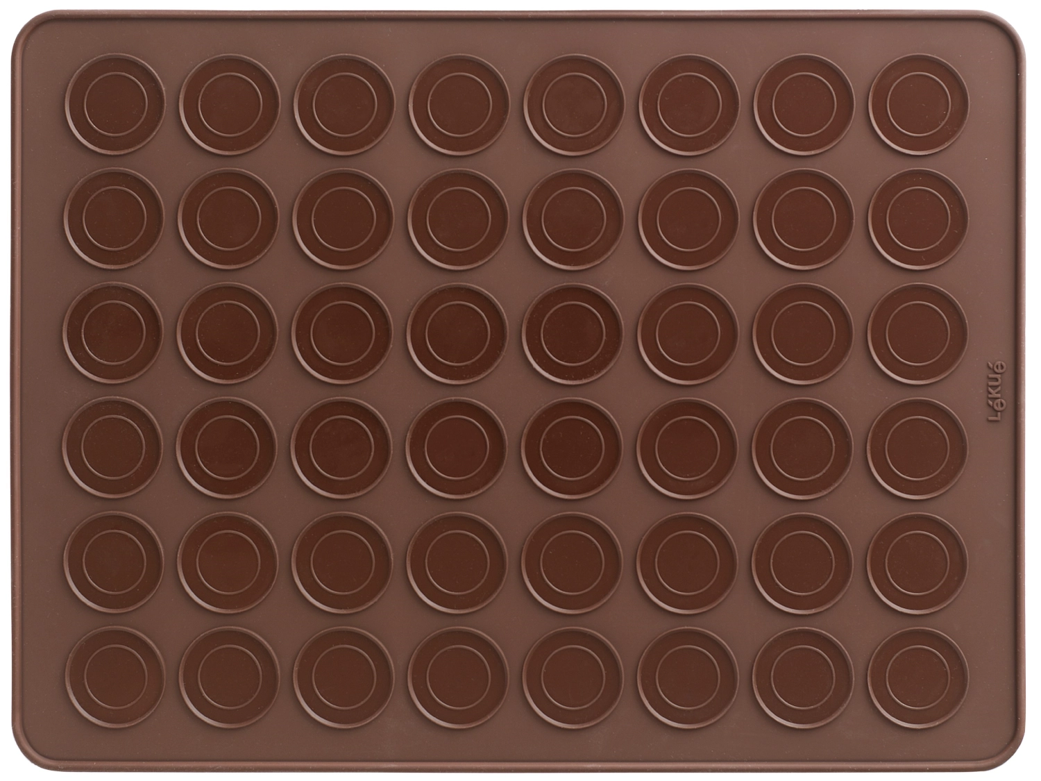 Tapis macaron marron 40x30cm