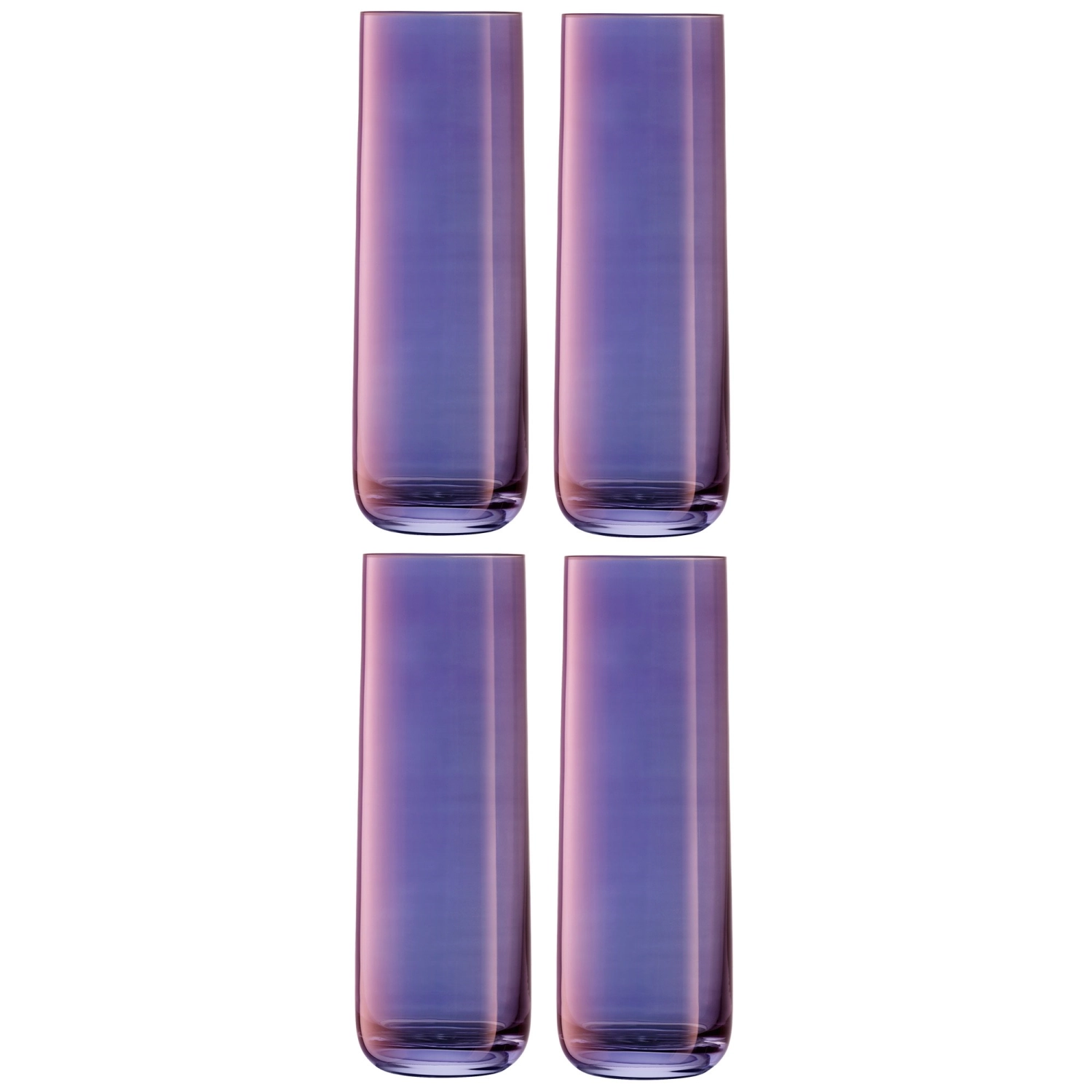 Aurora verre long drink 420ml violet boréal x 4
