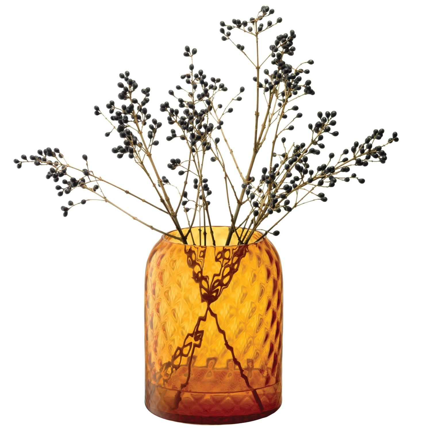 Dapple vase/lanterne h16cm - ambre miel