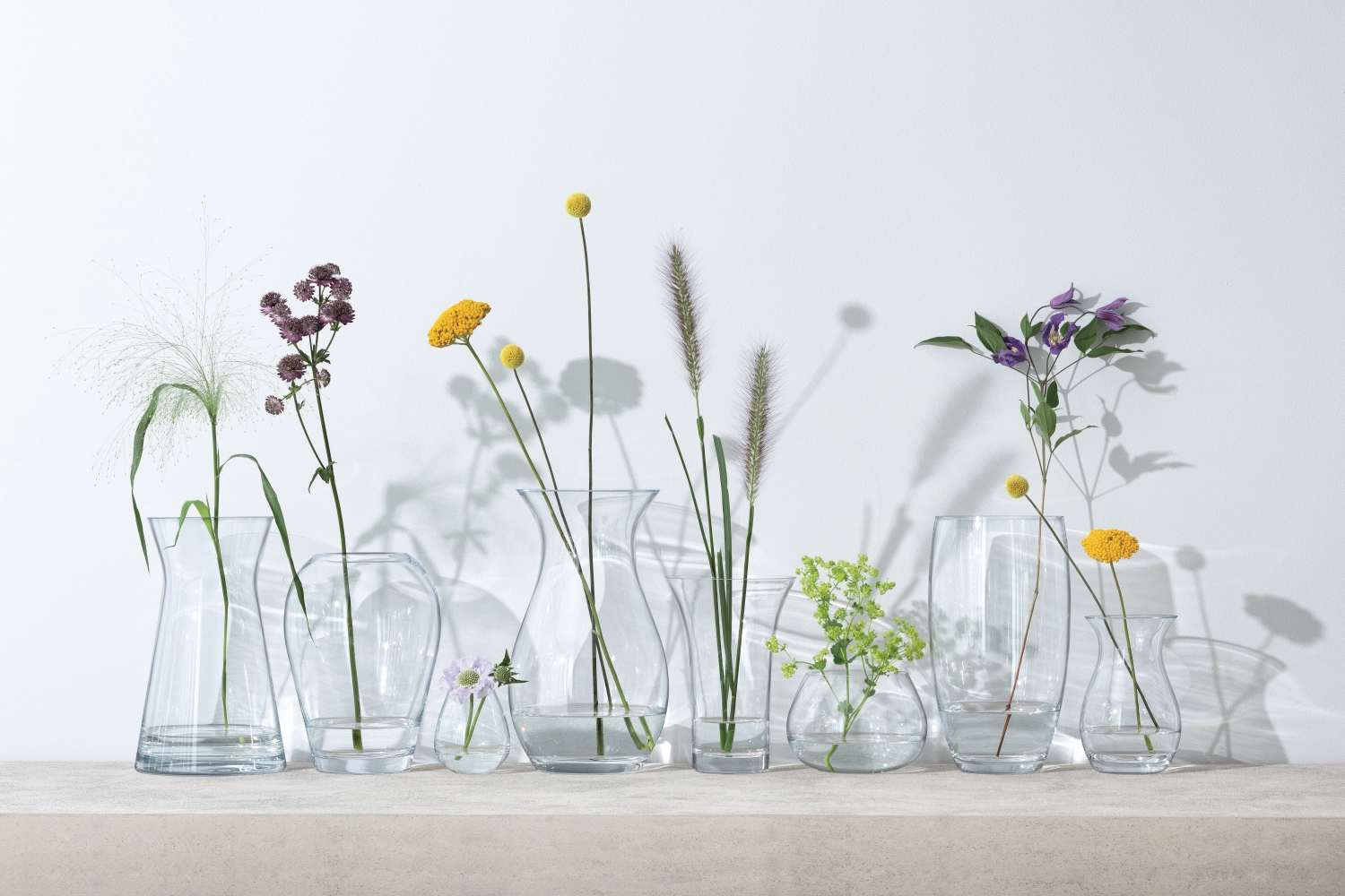 Flower vase tonneau h20cm transparent