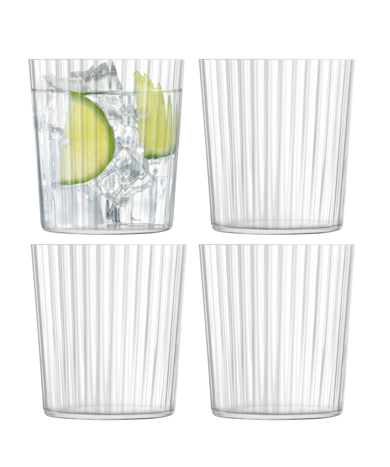 Set de 4 gobelets gio line 390ml transparent