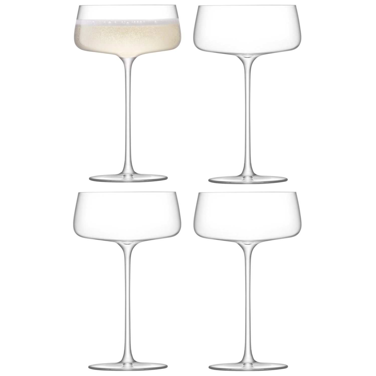 Set de 4 verres metropolitan champ.300ml clair