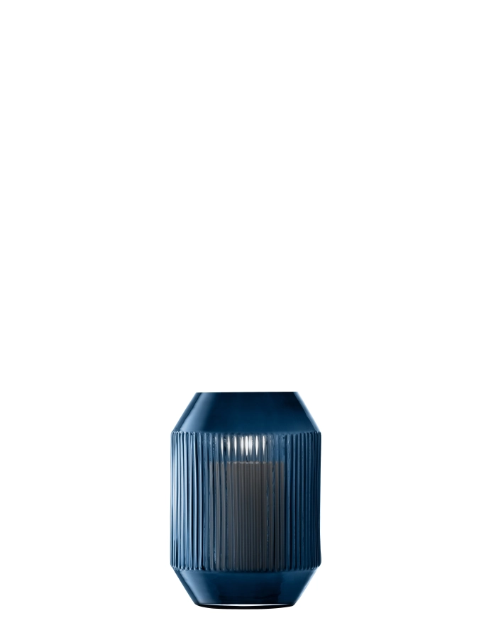 Rotunda vase/lanterne h26cm bleu saphir