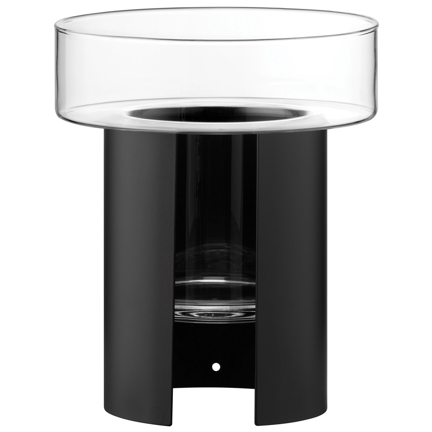 Pflanzentopf Terrazza H22 D19 cm klar/schwarz