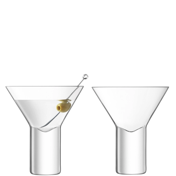 Vodka verre à cocktail 240ml transparent x 2
